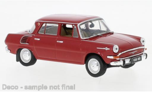 Skoda 1000 1/43 IXO MB rosso 1968 modellino in miniatura