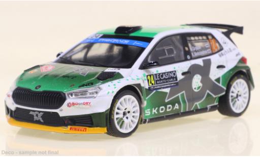 Skoda Fabia 1/43 IXO No.24 WRC2 Rally Monte Carlo 2023 modellino in miniatura