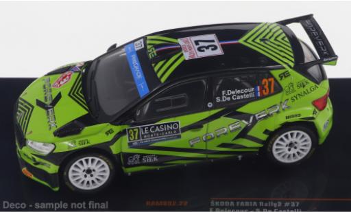 Skoda Fabia 1/43 IXO No.37 WRC2 Rally Monte Carlo 2023 modellino in miniatura