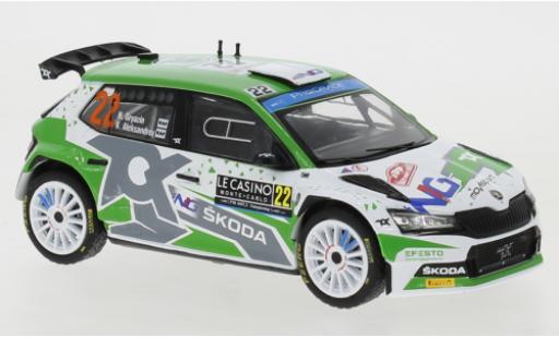 Skoda Fabia 1/43 IXO Rally2 EVO No.22 WRC Rally Monte Carlo 2022 modellino in miniatura