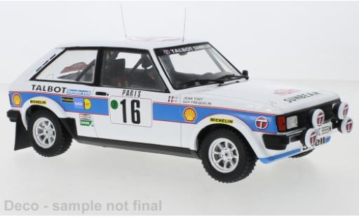 Talbot Sunbeam 1/18 IXO Lotus No.16 Rallye Monte-Carlo 1981 modellino in miniatura