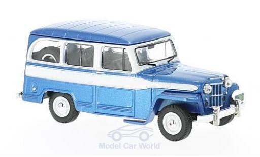 Jeep Willys 1/43 IXO Station Wagon metallico blu/bianco 1960 modellino in miniatura