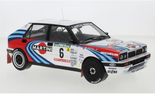 Lancia Delta 1/18 IXO Integrale 16V No.6 Martini Martini Rallye WM Rally Portugal 1990 J.Kankkunen/J.Piironen modellino in miniatura