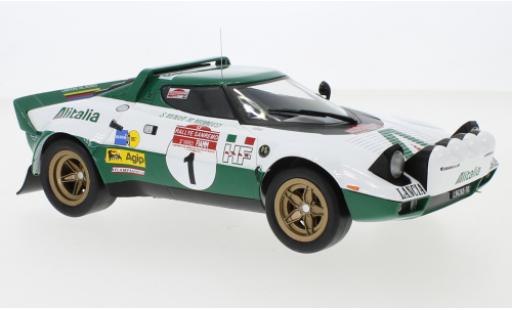 Lancia Stratos 1/18 IXO HF No.1 Alitalia Rallye WM Rally San Remo 1975 S.Munari/M.Mannucci modellino in miniatura