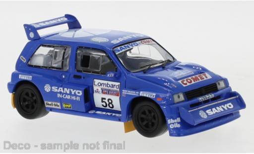 MG Metro 1/43 IXO 6R4 RHD No.58 Sanyo RAC Rally 1986 G.Fielding/J.Robinson modellino in miniatura