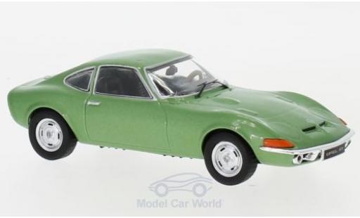 Opel GT 1/43 IXO metallico verde 1969 modellino in miniatura