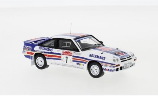 Opel Manta 1/43 IXO 400 No.7 Rothmans Rally Team Rothmans Rallye WM Rallye San Remo 1983 H.Toivonen/F.Gallagher modellino in miniatura