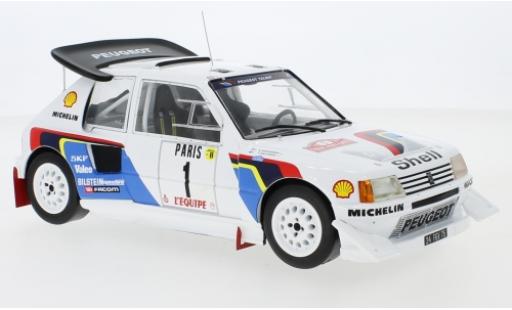 Peugeot 205 1/18 IXO T16 E2 No.1 Talbot Sport Rallye WM Rallye Monte Carlo 1986 T.Salonen/S.Harjanne modellino in miniatura