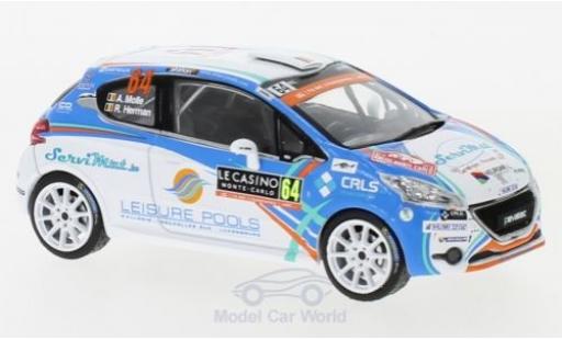 Peugeot 208 1/43 IXO R2 WRC No.64 WRC Rallye Monte Carlo 2018 A.Mole/R.Herman modellino in miniatura