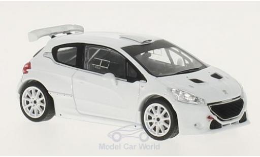 Peugeot 208 T16 1/43 IXO T16 R5 bianco 2014 Plain Body Version inklusive 4 Ersatzräder modellino in miniatura