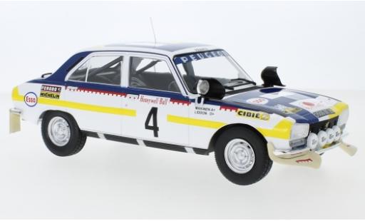 Peugeot 504 1/18 IXO Ti No.4 Rallye Marokko 1975 T.Mäkinen/H.Liddon modellino in miniatura