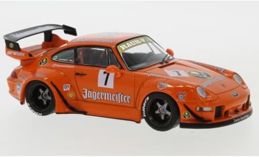 Porsche 993 RWB 1/43 IXO 911 RWB () Jägermeister No.7 RAUH-Welt modellino in miniatura