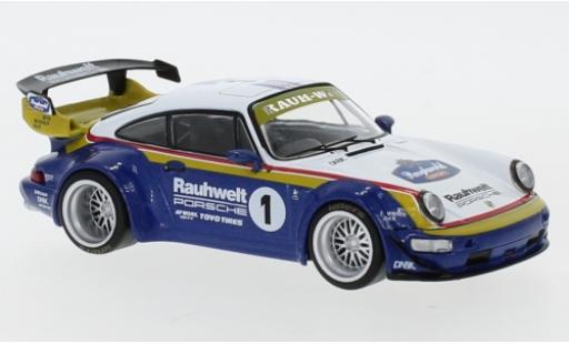 Porsche 964 RWB 1/43 IXO RWB bianco/blu RAUH-Welt modellino in miniatura