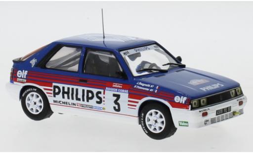 Renault 11 1/43 IXO Turbo No.3 Philips Rallye WM Tour de Corse 1987 J.Ragnotti/P.Thimonier modellino in miniatura
