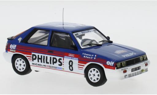 Renault 11 1/43 IXO Turbo No.8 Philips Rallye WM Tour de Corse 1987 F.Chatriot/M.Perin modellino in miniatura