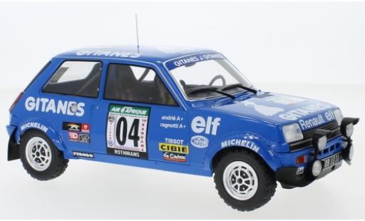 Renault 5 1/18 IXO Alpine No.4 Gitanes Rallye Bandama 1978 J.Ragnotti/J-M.Andrie modellino in miniatura