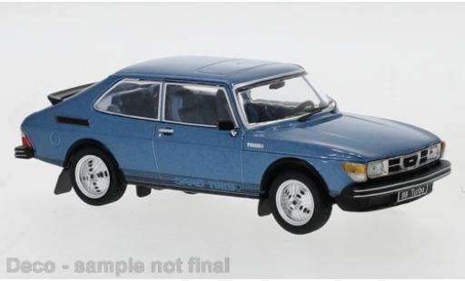 Saab 99 1/43 IXO Turbo metallico blu 1977 modellino in miniatura