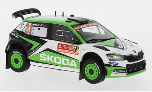 Skoda Fabia 1/43 IXO R5 EVO No.23 Rallye WM Rallye Portugal 2019 K.Rovanperä/J.Halttunen modellino in miniatura