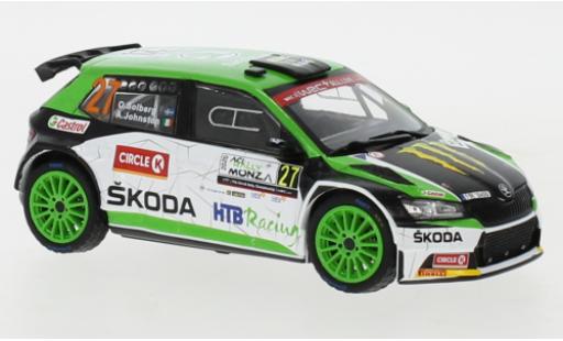 Skoda Fabia 1/43 IXO R5 Evo No.27 WRC Rallye Monza 2020 O.Solberg/A.Johnston modellino in miniatura