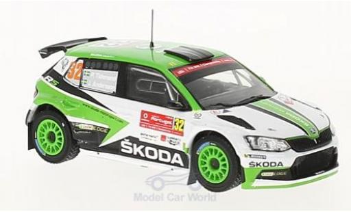 Skoda Fabia 1/43 IXO R5 No.32 Motorsport Rallye WM Rallye Portugal 2017 P.Tidemand/J.Andersson modellino in miniatura
