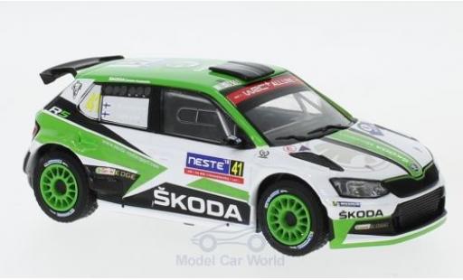 Skoda Fabia 1/43 IXO R5 No.41 Rallye WM Rallye Finnland 2018 K.Rovanperä/J.Halttunen modellino in miniatura