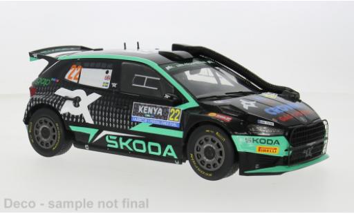 Skoda Fabia 1/18 IXO Rally2 No.22 WRC Safari Rallye Kenia 2024 1:18 modellino in miniatura