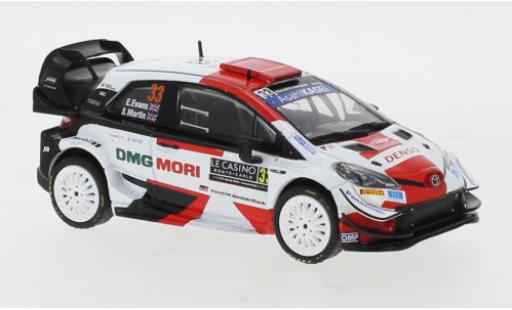 Toyota Yaris 1/43 IXO WRC No.33 Rallye WM Rally Monte Carlo 2021 E.Evans/S.Martin modellino in miniatura