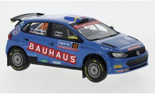 Volkswagen Polo 1/43 IXO GTI R5 No.48 Bauhaus Rallye WM Rallye Finnland 2019 J.Kristoffersson/S.Skjaermoen modellino in miniatura