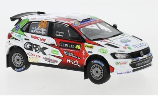 Volkswagen Polo 1/43 IXO GTI R5 No.48 Rallye WM Rallye Schweden 2019 E.Lindholm/M.Korhonen modellino in miniatura
