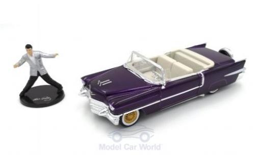 Cadillac Eldorado 1/24 Jada Toys Convertibile metallico porpora Elvis Presley 1956 mit Figur modellino in miniatura