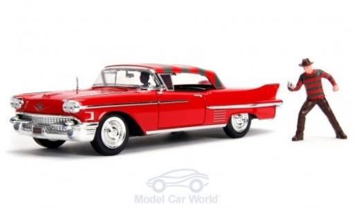 Cadillac Series 62 1/24 Jada Toys rosso/Dekor A Nightmare on Elm Street 1958 mit Figuren modellino in miniatura