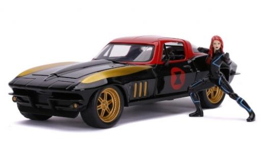Chevrolet Corvette 1/24 Jada Toys C2 Tuning Marvel Avengers - Black Widow 1966 avec figurine modellino in miniatura
