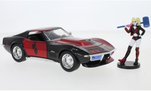 Chevrolet Corvette 1/24 Jada Toys Stingray Harley Quinn 1969 avec figurine modellino in miniatura