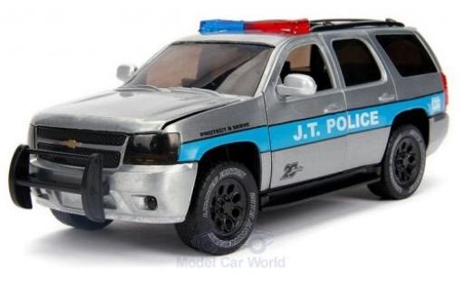 Chevrolet Tahoe 1/24 Jada Toys grigio/blu J.T.Police 2010 modellino in miniatura