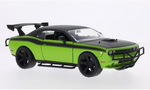 Dodge Challenger 1/24 Jada Toys SRT8 Tuning verde/matt-nero Furious 7 2008 modellino in miniatura