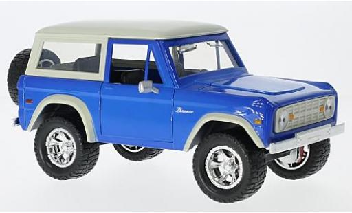 Ford Bronco 1/24 Jada Toys Hardtop blu/beige 1973 sans Vitrine modellino in miniatura