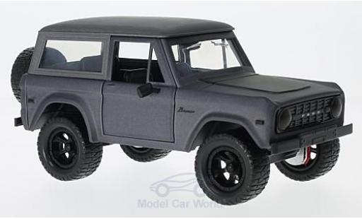 Ford Bronco 1/24 Jada Toys Hardtop metallico grigio/matt-nero 1973 ohne Vitrine modellino in miniatura