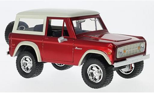 Ford Bronco 1/24 Jada Toys Hardtop rosso/beige 1973 sans Vitrine modellino in miniatura