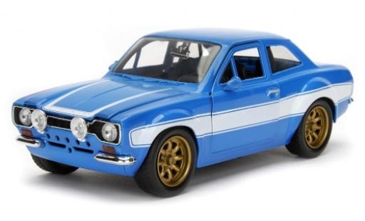 Ford Escort 1/24 Jada Toys II Tuning blu/bianco Fast & Furious 1974 modellino in miniatura