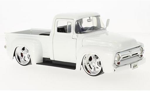 Ford F-1 1/24 Jada Toys 00 Pick Up metallico bianco 1956 modellino in miniatura