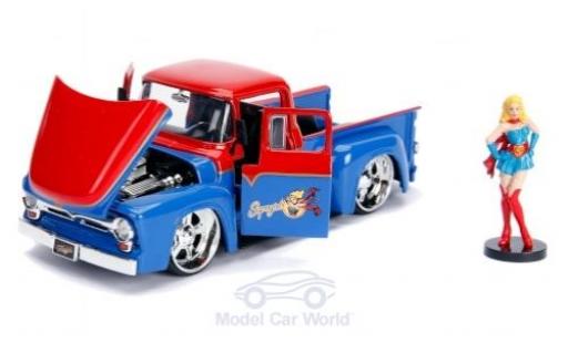 Ford F-1 1/24 Jada Toys 00 Supergirl 1956 mit Figur DC Comics Bombss modellino in miniatura