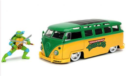 Volkswagen T1 1/24 Jada Toys Bus Lowrider Turtles 1962 modellino in miniatura