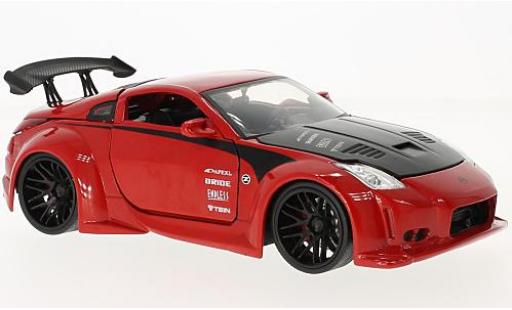 Nissan 350Z 1/24 Jada Toys rosso/nero 2003 modellino in miniatura