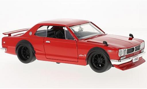 Nissan Skyline 1/24 Jada Toys 2000 GT-R (KPGC 10) rosso RHD 1971 modellino in miniatura