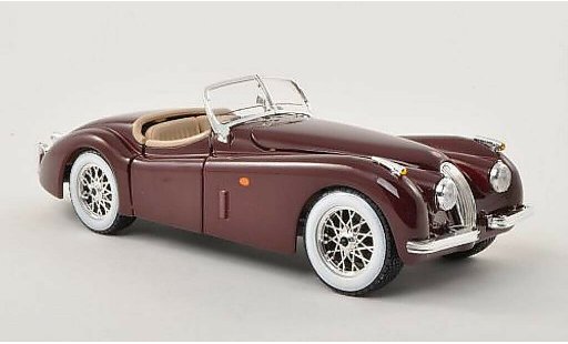Jaguar XK 120 1/24 Burago Roadster rosso LHD 1948 modellini auto