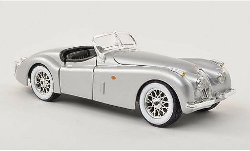 Jaguar XK 120 1/24 Burago Roadster grigio LHD 1948 modellini auto