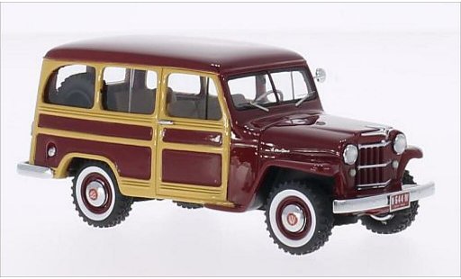 Jeep Willys Station Wagon 1/43 Neo rosso/Holzoptik 1954 modellini auto