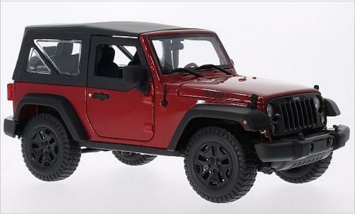 Jeep Wrangler Base 1/18 Maisto rosso/nero 2014 modellini auto