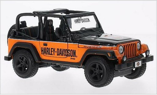 Jeep Wrangler Rubicon 1/24 Maisto nero/orange Harley Davidson 2014 modellini auto