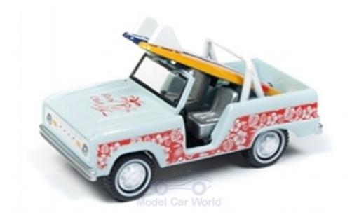Ford Bronco 1/64 Johnny Lightning blu/rosso 1966 modellino in miniatura